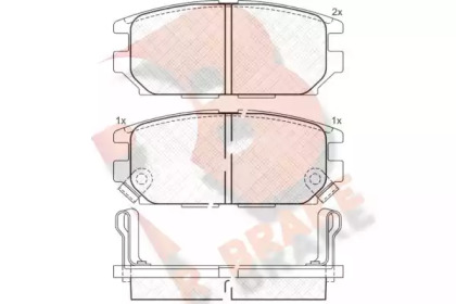 Комплект тормозных колодок R BRAKE RB0983