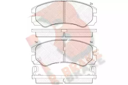 Комплект тормозных колодок R BRAKE RB0990