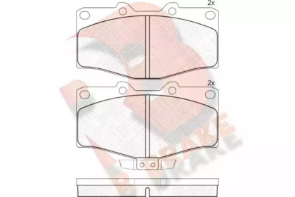 Комплект тормозных колодок R BRAKE RB1006