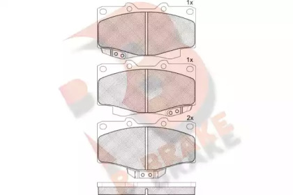 Комплект тормозных колодок R BRAKE RB1007