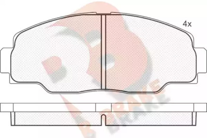 Комплект тормозных колодок R BRAKE RB1008