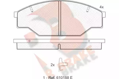 Комплект тормозных колодок R BRAKE RB1009