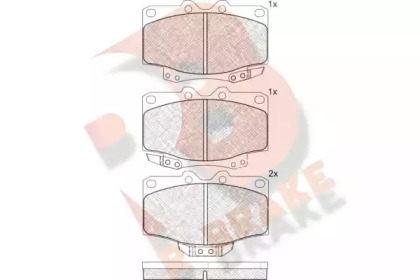 Комплект тормозных колодок R BRAKE RB1034