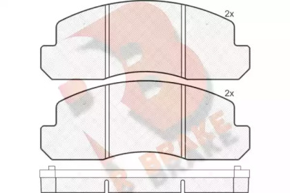 Комплект тормозных колодок R BRAKE RB1044