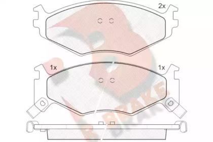 Комплект тормозных колодок R BRAKE RB1056