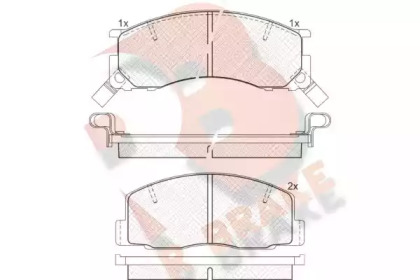 Комплект тормозных колодок R BRAKE RB1057