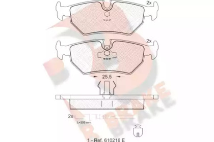 Комплект тормозных колодок R BRAKE RB1087