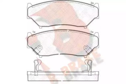 Комплект тормозных колодок R BRAKE RB1096