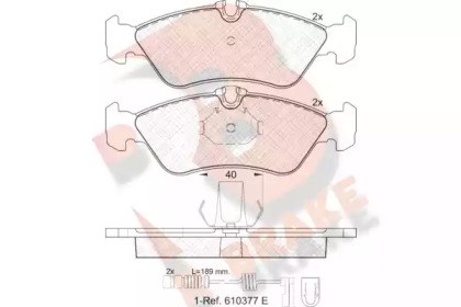 Комплект тормозных колодок R BRAKE RB1103-203