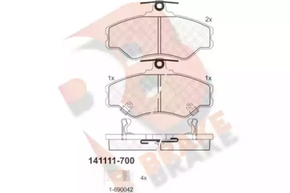 Комплект тормозных колодок R BRAKE RB1111