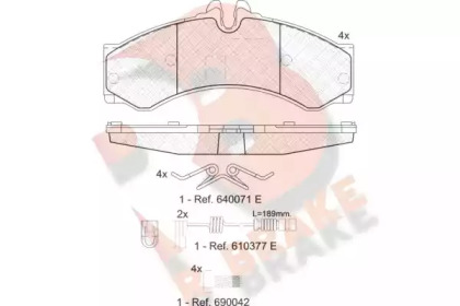 Комплект тормозных колодок R BRAKE RB1126-203