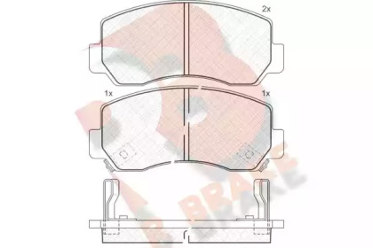 Комплект тормозных колодок R BRAKE RB1164