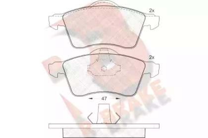 Комплект тормозных колодок R BRAKE RB1166