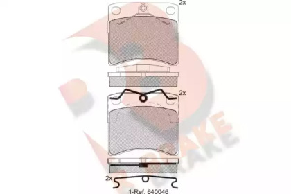 Комплект тормозных колодок R BRAKE RB1168