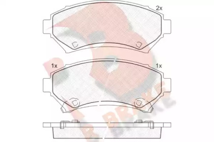 Комплект тормозных колодок R BRAKE RB1182