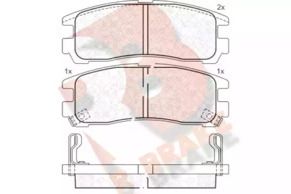 Комплект тормозных колодок R BRAKE RB1192