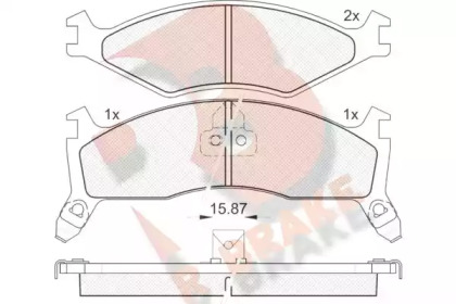 Комплект тормозных колодок R BRAKE RB1270-205