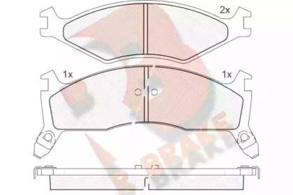 Комплект тормозных колодок R BRAKE RB1270