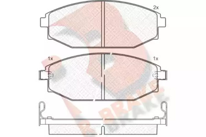 Комплект тормозных колодок R BRAKE RB1272