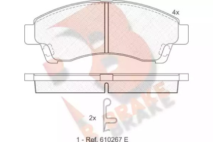 Комплект тормозных колодок R BRAKE RB1324