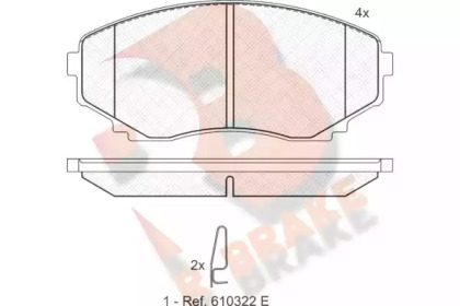 Комплект тормозных колодок R BRAKE RB1345