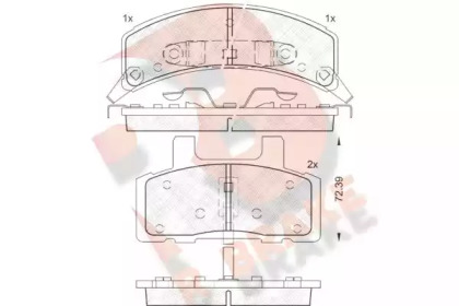 Комплект тормозных колодок R BRAKE RB1401