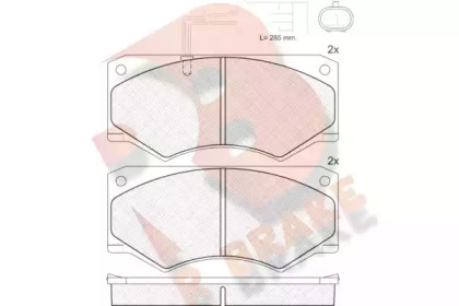 Комплект тормозных колодок R BRAKE RB1421