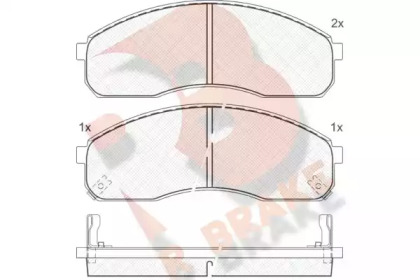 Комплект тормозных колодок R BRAKE RB1455