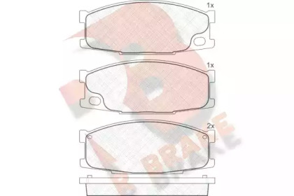 Комплект тормозных колодок R BRAKE RB1504