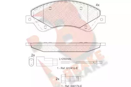 Комплект тормозных колодок R BRAKE RB1792