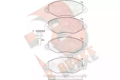 Комплект тормозных колодок R BRAKE RB1808