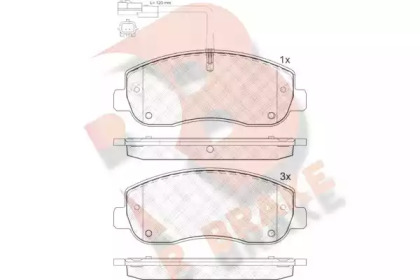 Комплект тормозных колодок, дисковый тормоз R BRAKE RB1999