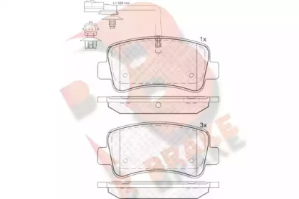 Комплект тормозных колодок R BRAKE RB2001