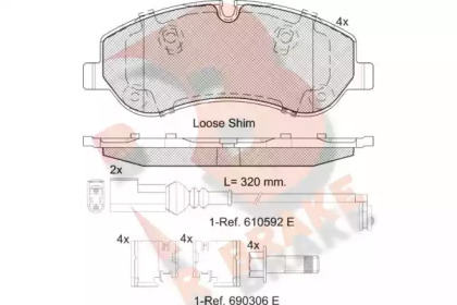 Комплект тормозных колодок R BRAKE RB2119