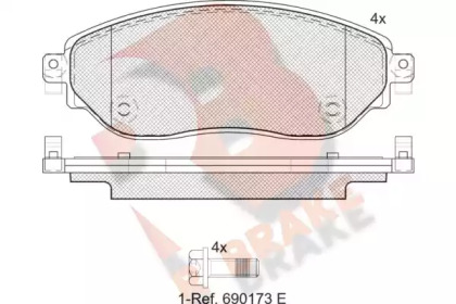 Комплект тормозных колодок R BRAKE RB2219