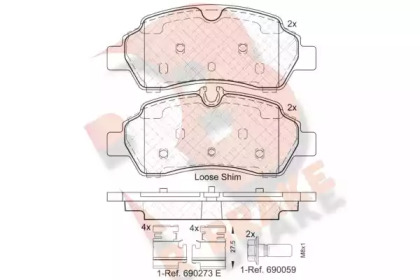 Комплект тормозных колодок R BRAKE RB2224