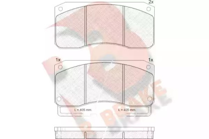 Комплект тормозных колодок R BRAKE RB0782