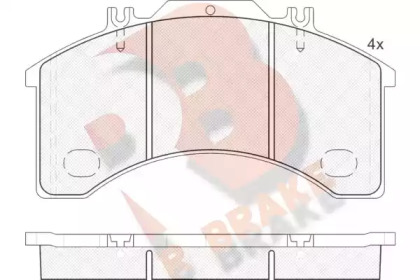 Комплект тормозных колодок R BRAKE RB1042