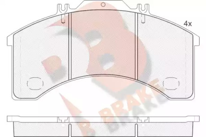 Комплект тормозных колодок R BRAKE RB1043