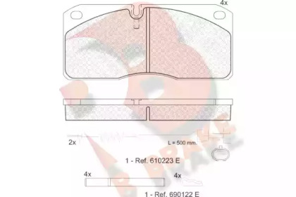 Комплект тормозных колодок, дисковый тормоз R BRAKE RB1078-111