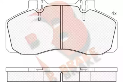 Комплект тормозных колодок R BRAKE RB1080