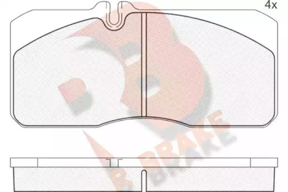 Комплект тормозных колодок R BRAKE RB1088