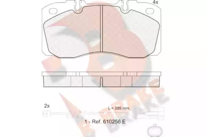 Комплект тормозных колодок, дисковый тормоз R BRAKE RB1161-117