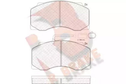 Комплект тормозных колодок R BRAKE RB1221
