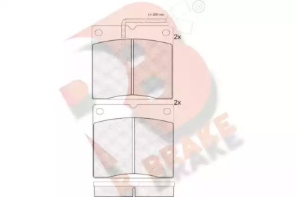 Комплект тормозных колодок R BRAKE RB1222