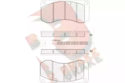 Комплект тормозных колодок R BRAKE RB1244