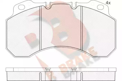 Комплект тормозных колодок R BRAKE RB1245