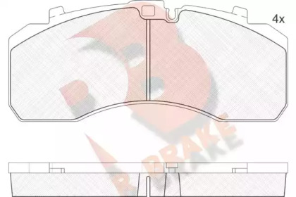 Комплект тормозных колодок, дисковый тормоз R BRAKE RB2091