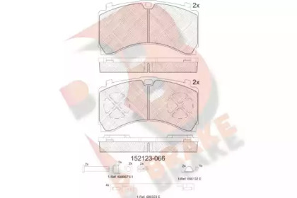 Комплект тормозных колодок R BRAKE RB2123-066