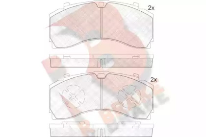 Комплект тормозных колодок R BRAKE RB2124